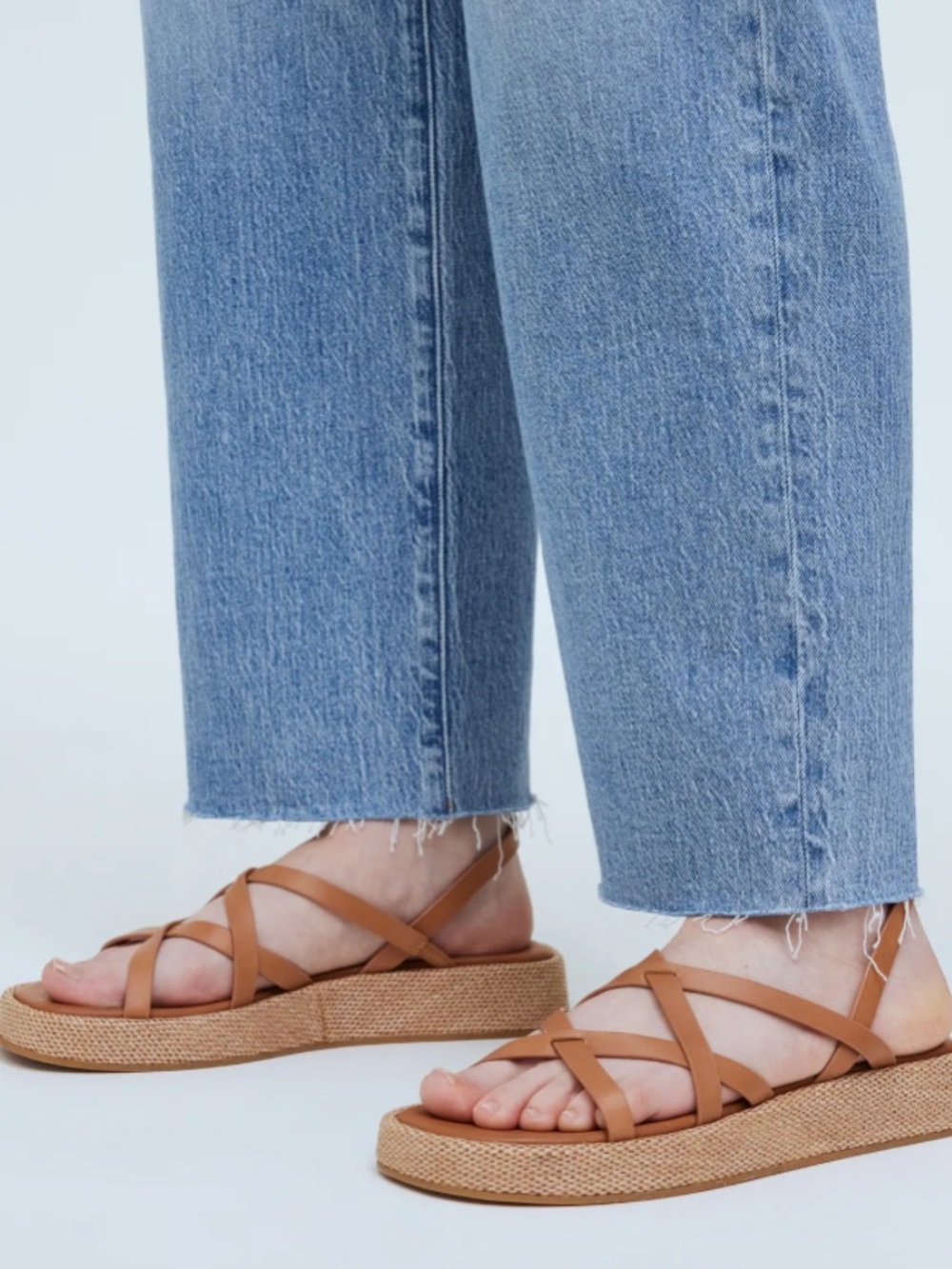 MADEWELL The Sabina Flatform Sandal in Desert Camel Size 9